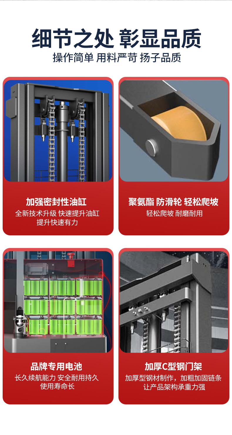 揚(yáng)子熱賣(mài)款電動(dòng)堆高車(chē)PSL-C(圖3)